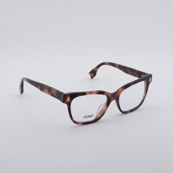 Fendi FE50055F 053 Eyeglasses Havana 52mm Square Frame - Picture 7 of 10